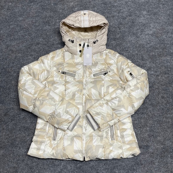 Bogner Jackets & Blazers - Bogner CARRY-D Jacket Womens XL Beige 750 Down Ski Geometric Luxury Waterproof